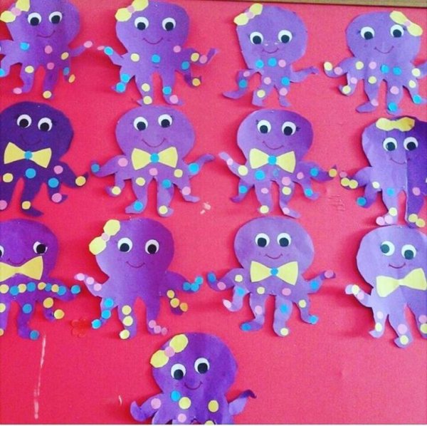 Аппликация осьминог