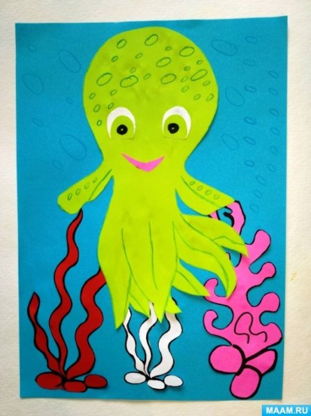 Аппликация осьминог