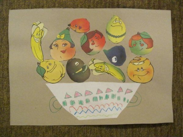 Аппликация. Овощи