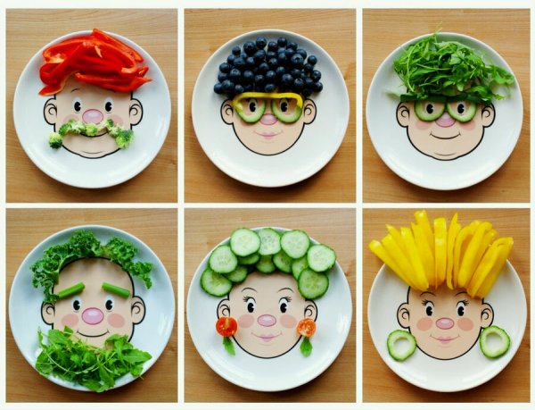 Рожицы из еды