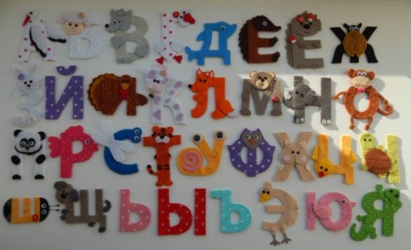 Поделка в виде буквы