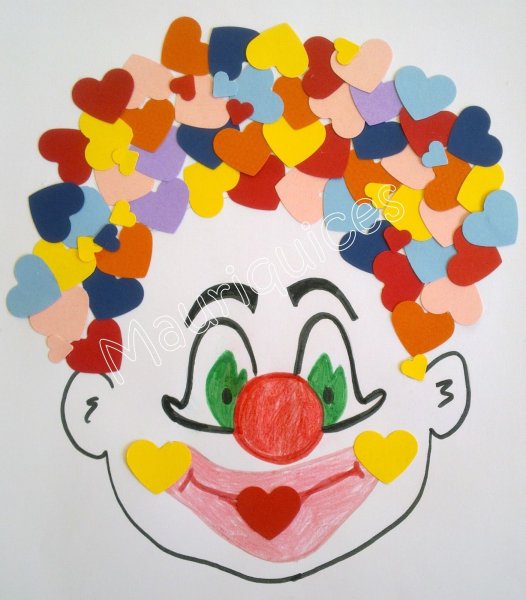 Аппликация "клоун"