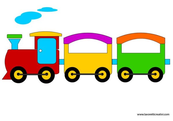 Поезд с вагонами для детей