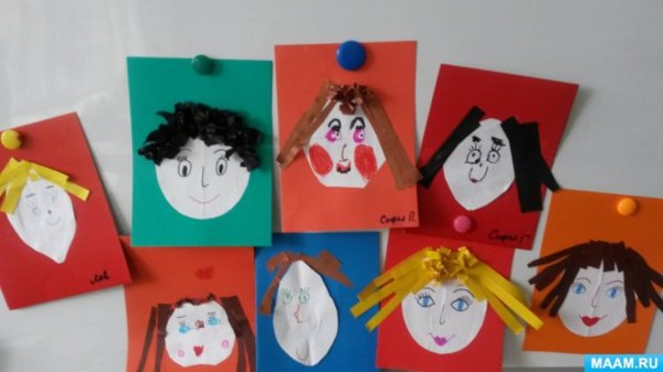 Аппликация на тему человек в средней группе