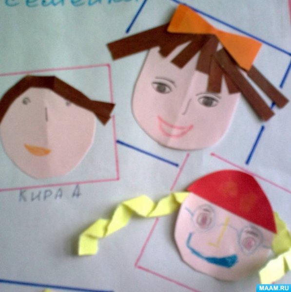 Аппликация на тему семья