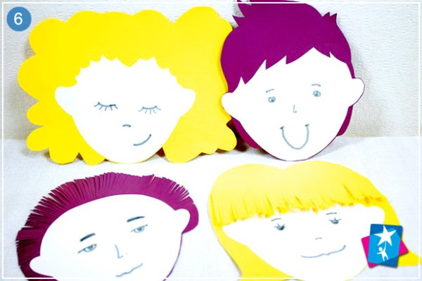 Аппликация Веселые портреты