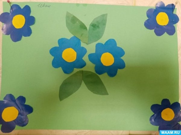 Весенний ковер аппликация в старшей