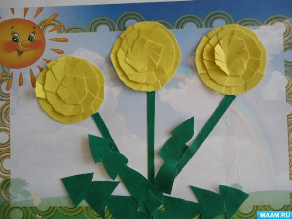 Аппликация весенний ковер