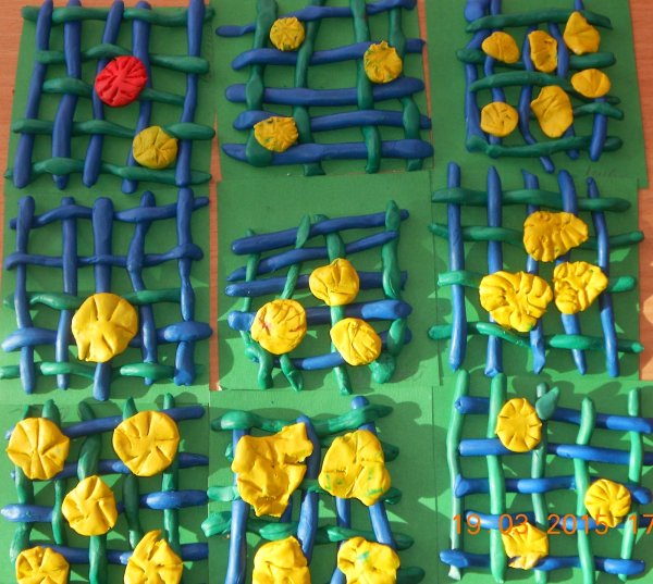 Аппликация весенний ковер старшая группа