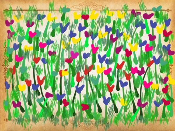 Аппликация весенний ковер