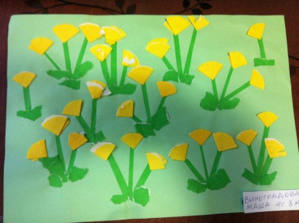 Весенняя аппликация для детей