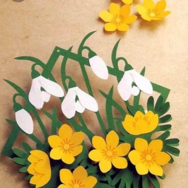 Объемная аппликация цветы