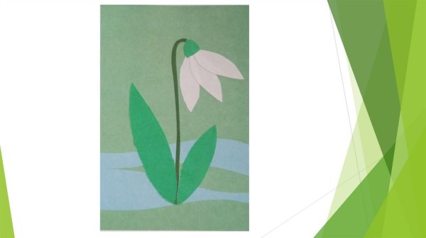 Аппликация подснежники 2 класс