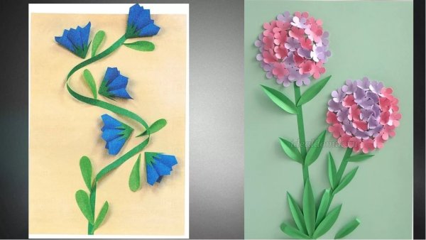 Объемная аппликация цветы