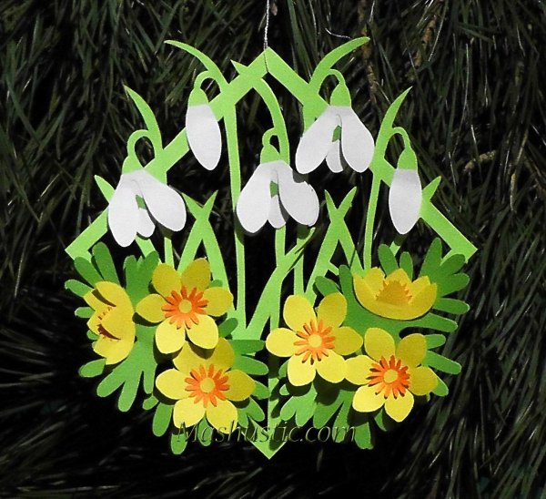 Объемная аппликация цветы