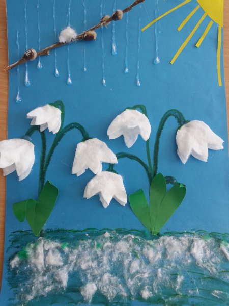 Аппликация на тему Весна