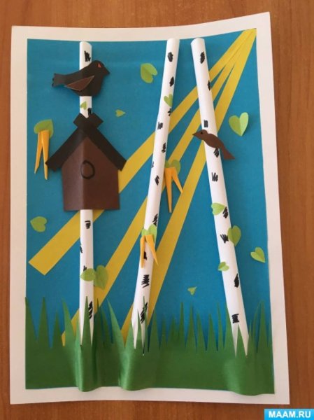 Объемная Весенняя аппликация