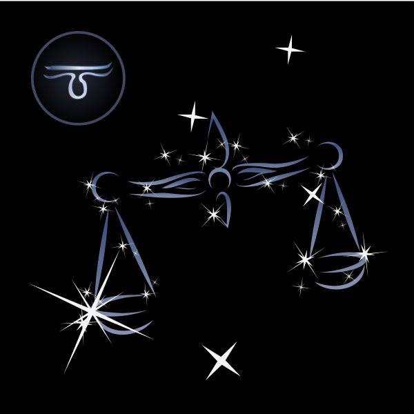 Зодиакальные созвездия на черном фоне