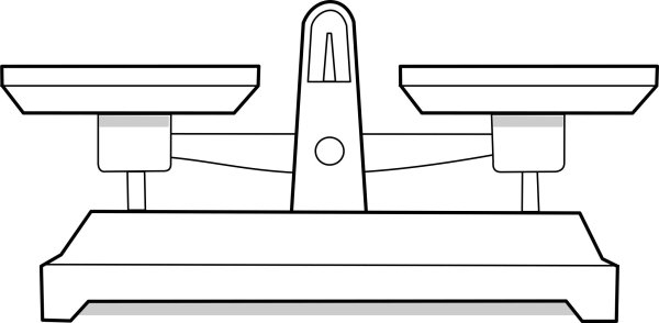Весы схематично