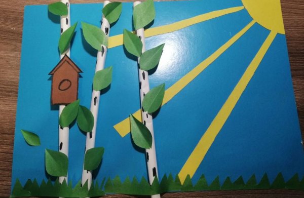 Весенняя аппликация для детей