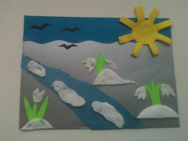 Весенняя аппликация для детей