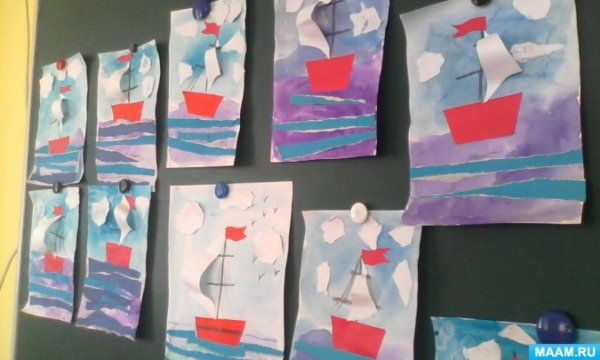 Аппликация кораблик в подготовительной группе