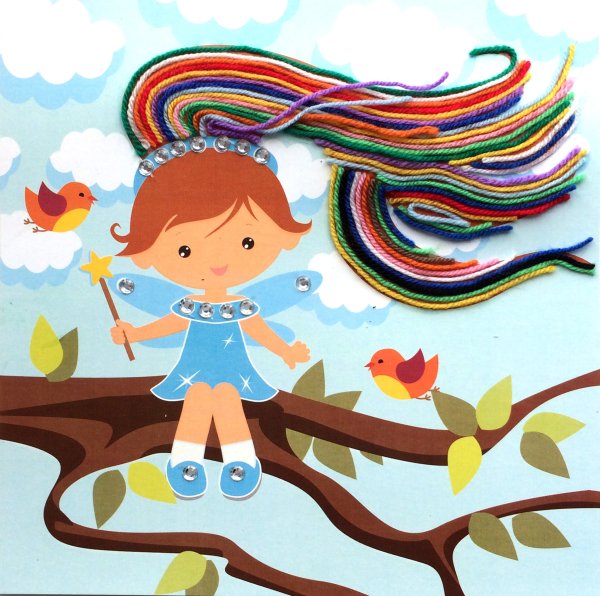 Девочка с кисточками аппликация