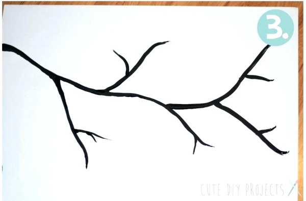 Дерево трафарет для рисования