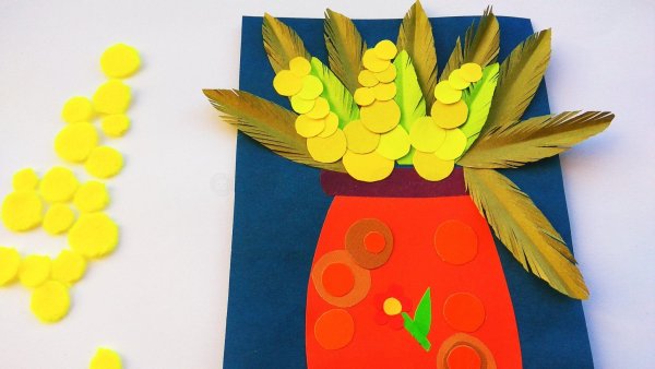 Аппликация Мимоза