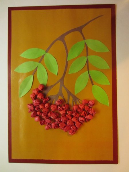 Аппликация рябина