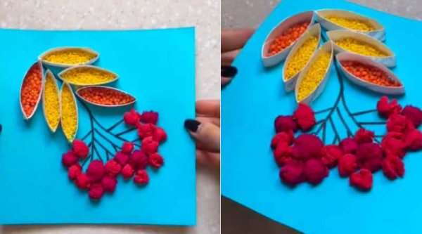 Аппликация рябина