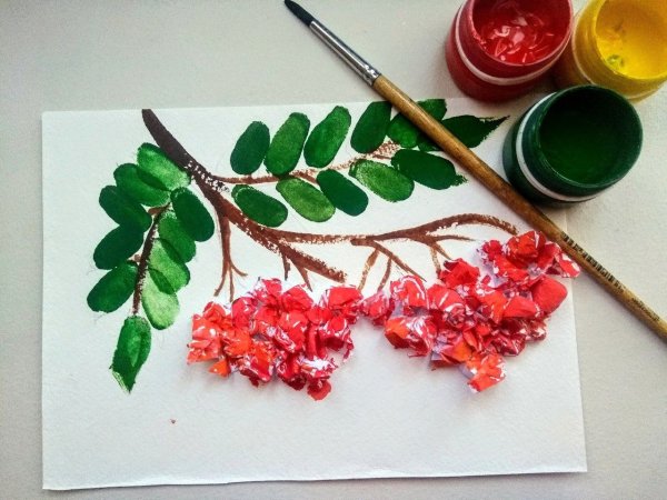 Поделка ветка рябины
