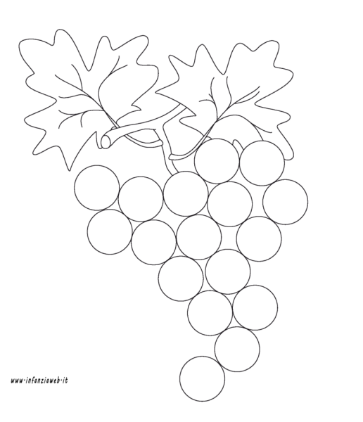 Виноград шаблон для рисования