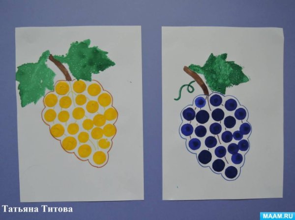 Рисование виноград младшая группа