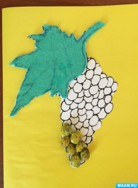 Аппликация гроздь винограда в подготовительной группе