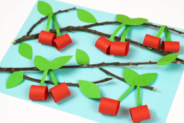 Поделка из бумаги вишня