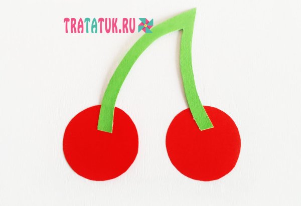 Вишня из бумаги объемная