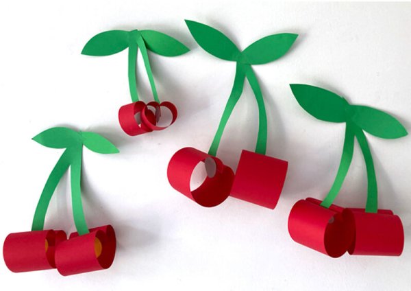 Аппликация вишня объемная