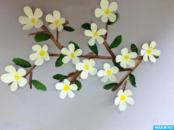 Аппликация Цветущая ветка