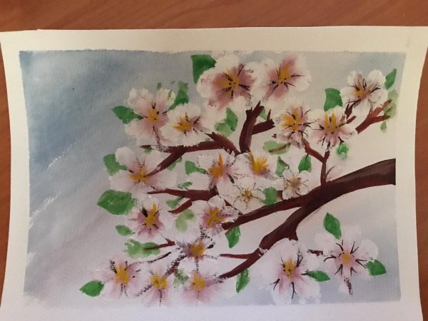 Ветка яблони поделка