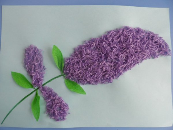 Сирень аппликация для детей