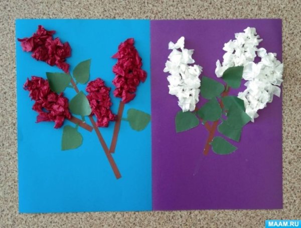 Сирень из салфеток