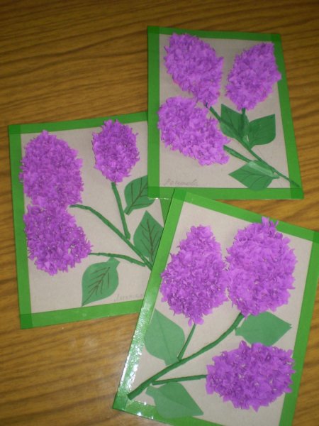 Аппликация из салфеток