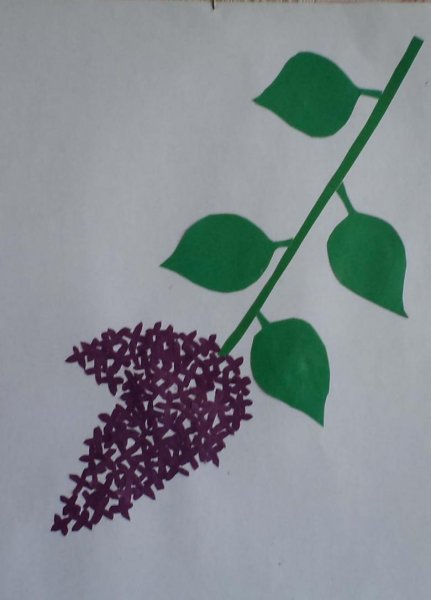 Аппликация сирень