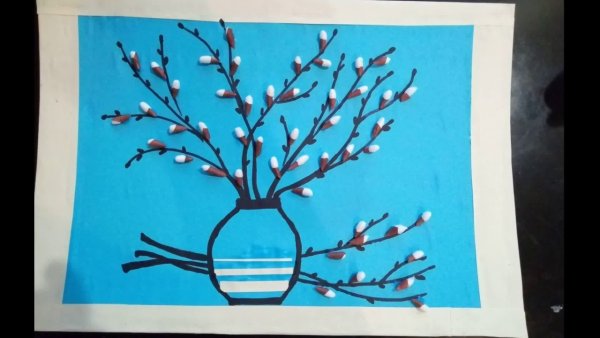 Аппликация на весеннюю тему