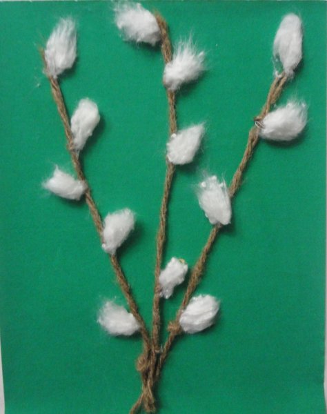 Поделка веточка вербы