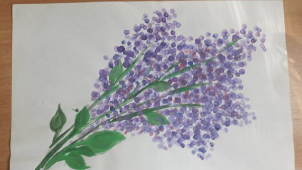 Рисование ватными палочками в старшей группе