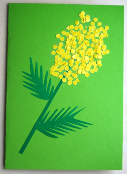 Мимоза аппликация для детей