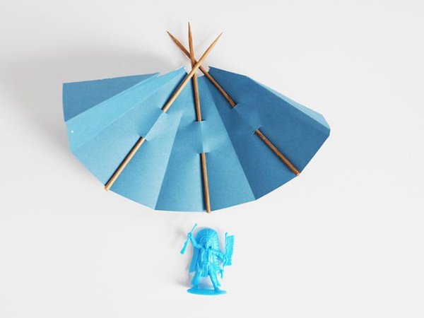 Вигвам поделкп из бумага