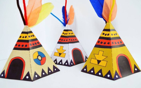 Вигвам поделка